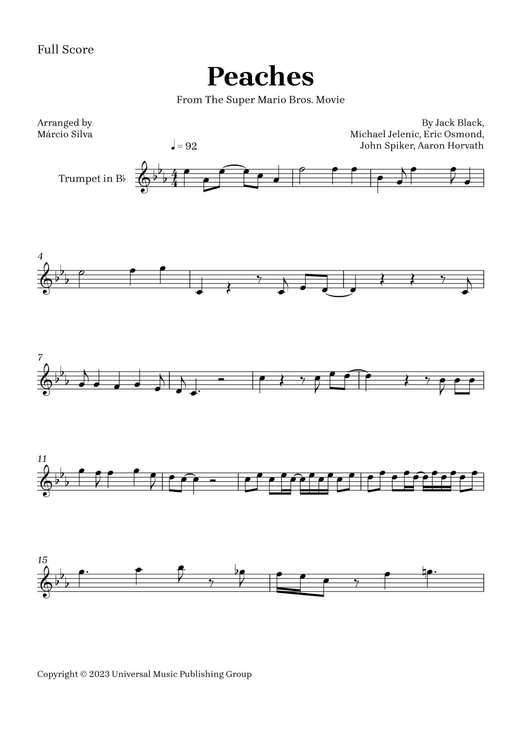 Peaches (arr. Márcio Silva)