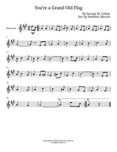 You're a Grand Old Flag (arr. Dominic Meccia)