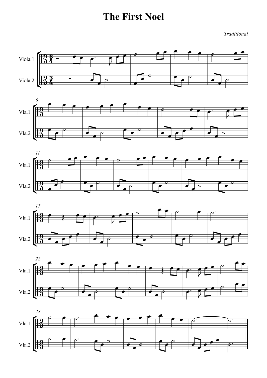 The First Noel (arr. Wesley S. SIlva)