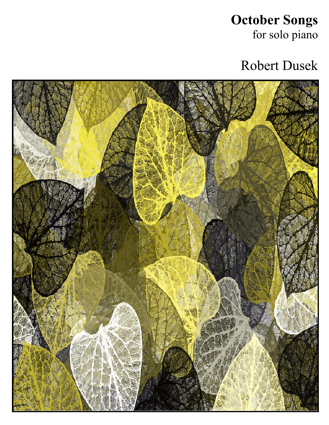 October Songs for solo piano