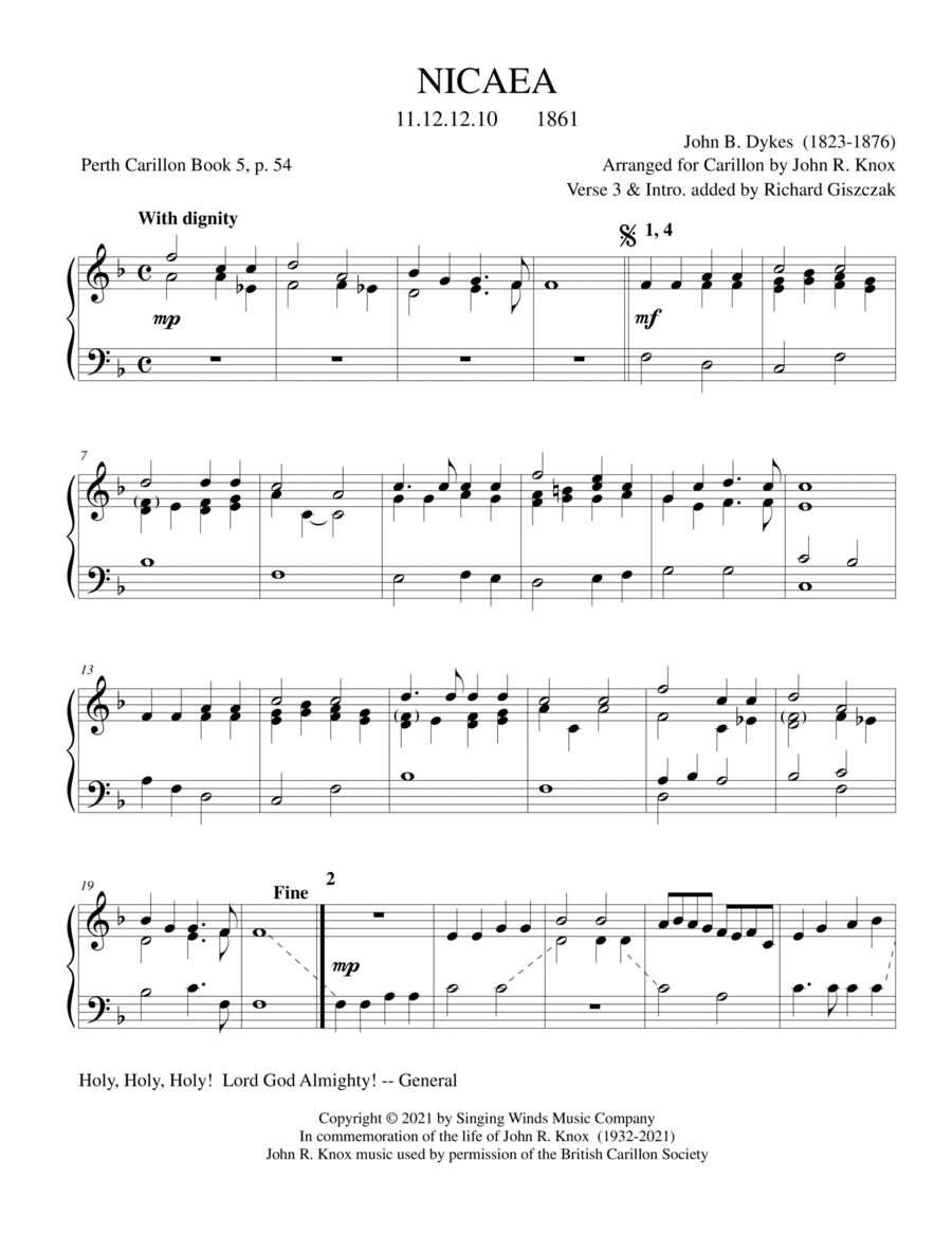 NICAEA (arr. John R. Knox & Richard Giszczak)