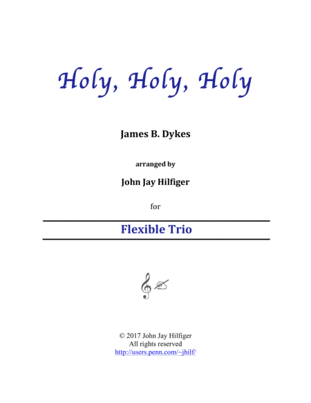Holy, Holy, Holy (arr. John Jay Hilfiger)