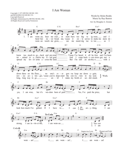 I Am Woman (arr. Douglas A. Greene)