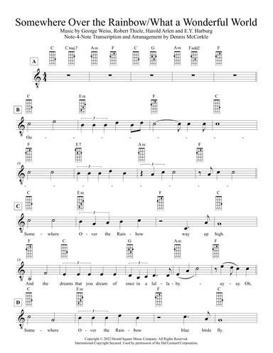 Somewhere Over The Rainbow/what A Wonderful World (arr. Dennis McCorkle)