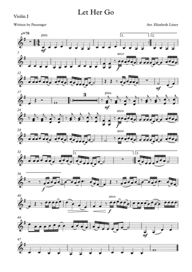 Let Her Go (arr. Elizabeth Lister)