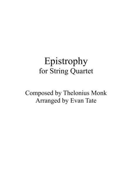 Epistrophy (arr. Evan Tate)