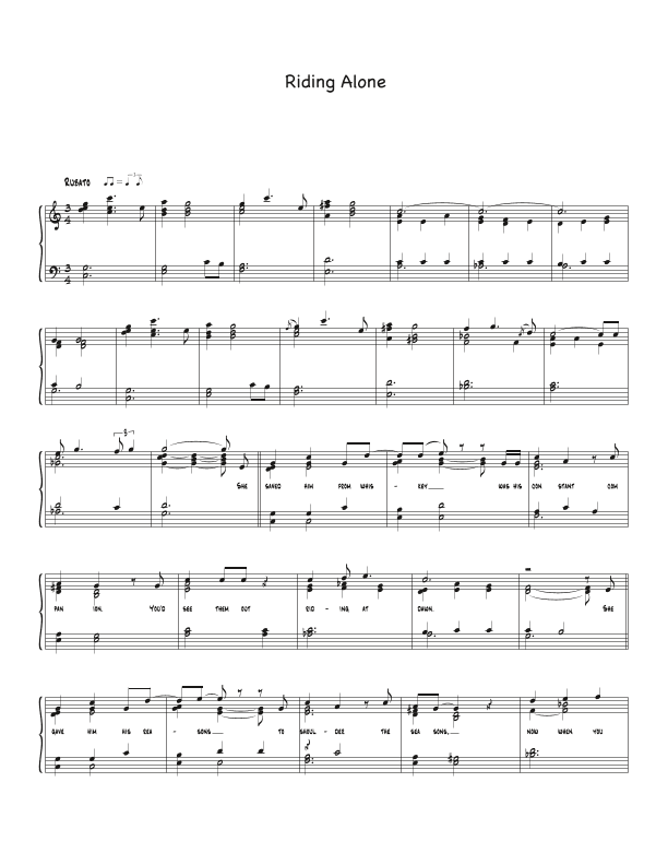 Riding Alone (arr. Biegler)