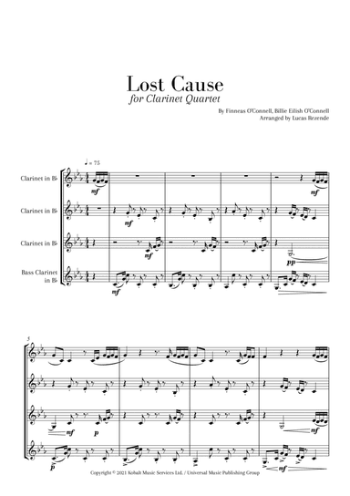 Lost Cause (arr. Lucas Rezende)