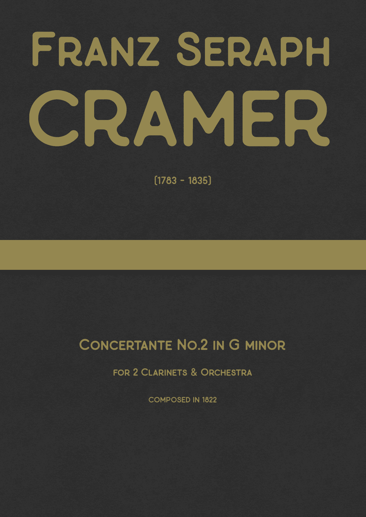 Cramer - Concertante No.2 in G minor for 2 Clarinets & Orchestra (arr. J.G. Cucó Barber)