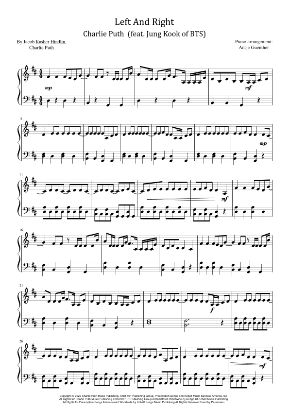 Left And Right (arr. Antje Günther)