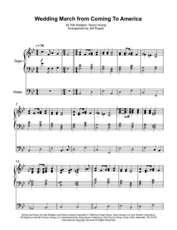 Coming To America (arr. Jeff Pepper)
