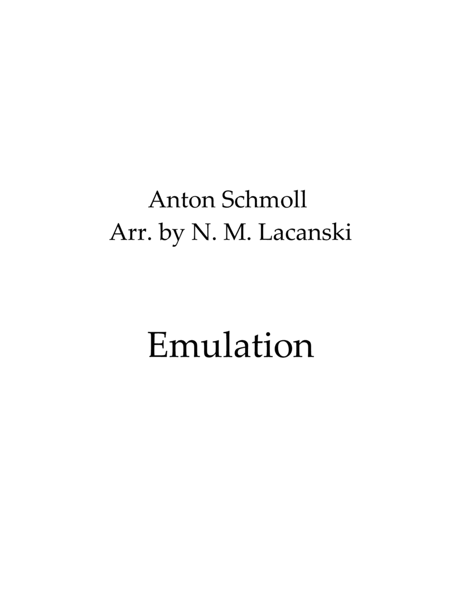 Emulation (arr. Nick Lacanski)