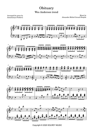 Obituary (arr. Annastasiya Pieskova)