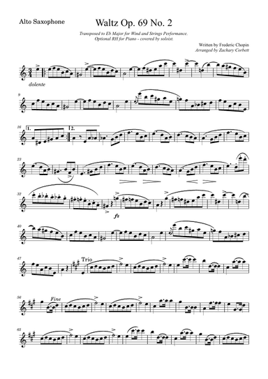 Waltz Op. 69 No. 2 (arr. Zachary Corbett)