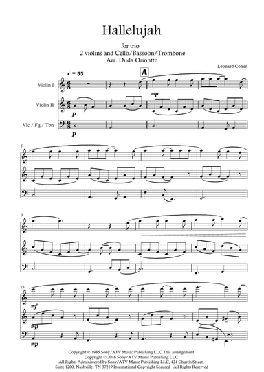 Hallelujah (arr. Duda Oriontte)