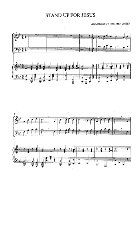 STAND UP FOR JESUS - trumpet or euphonium solo with accompaniment (arr. RHEUBEN GREEN JR)