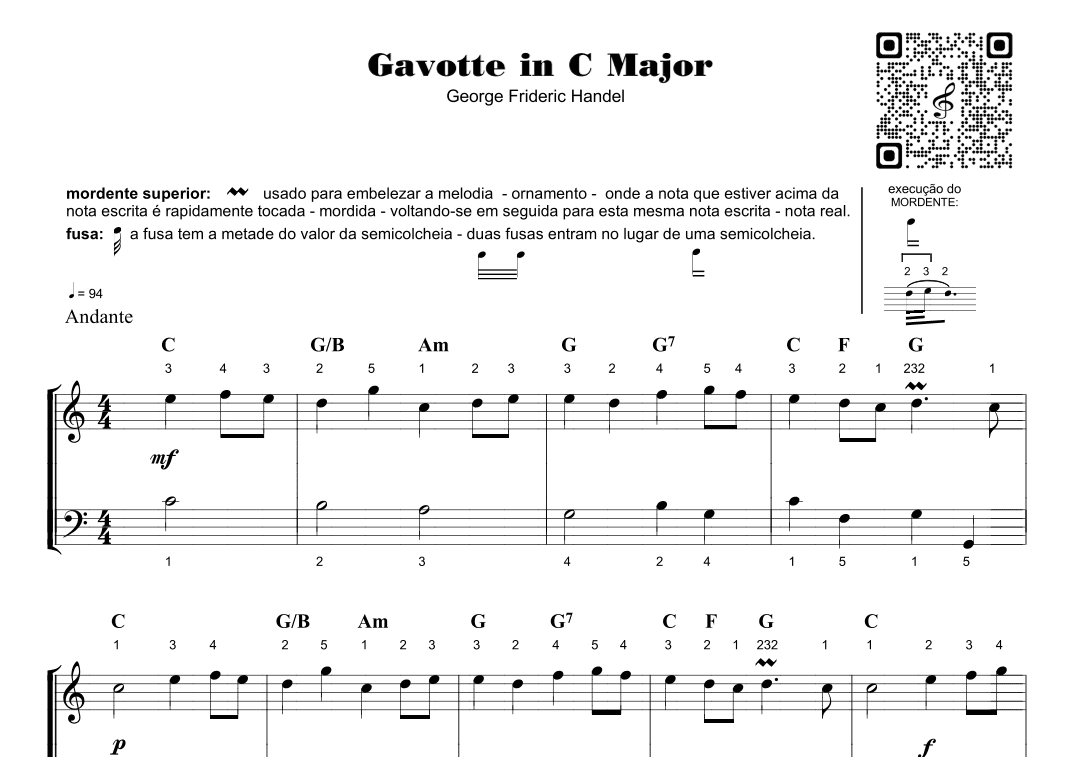 Gavotte in C Major - Handel (arr. Piano)