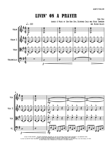 Livin' On A Prayer (arr. Alison Gillies)
