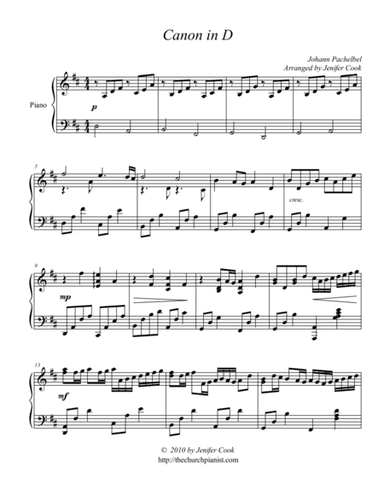 Canon in D (arr. Jenifer Lynn Cook)