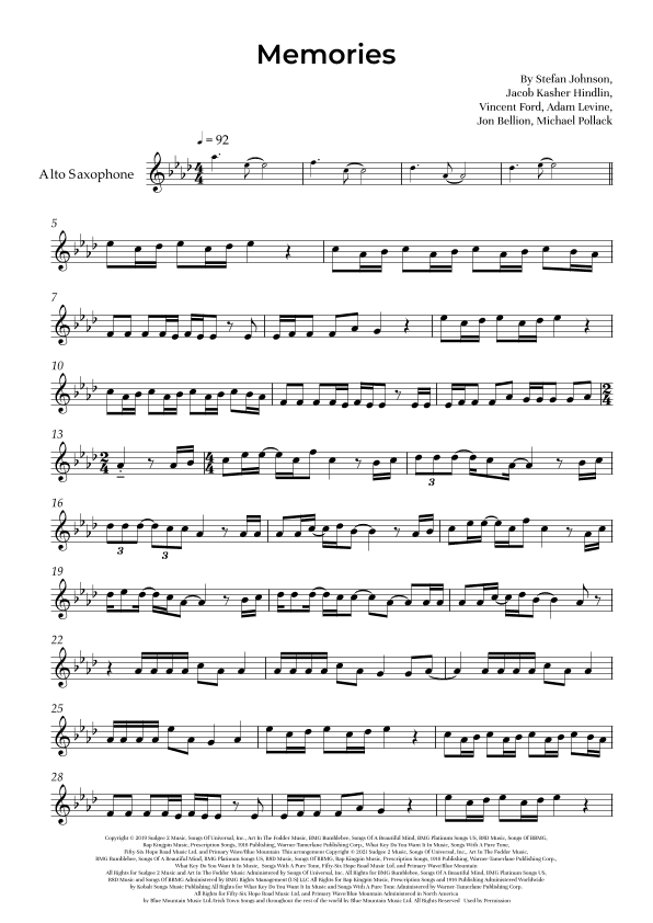 Memories (arr. Alliance Edition)