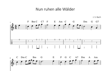 Nun ruhen alle Wälder - J. S. Bach (arr. songbooks.info)
