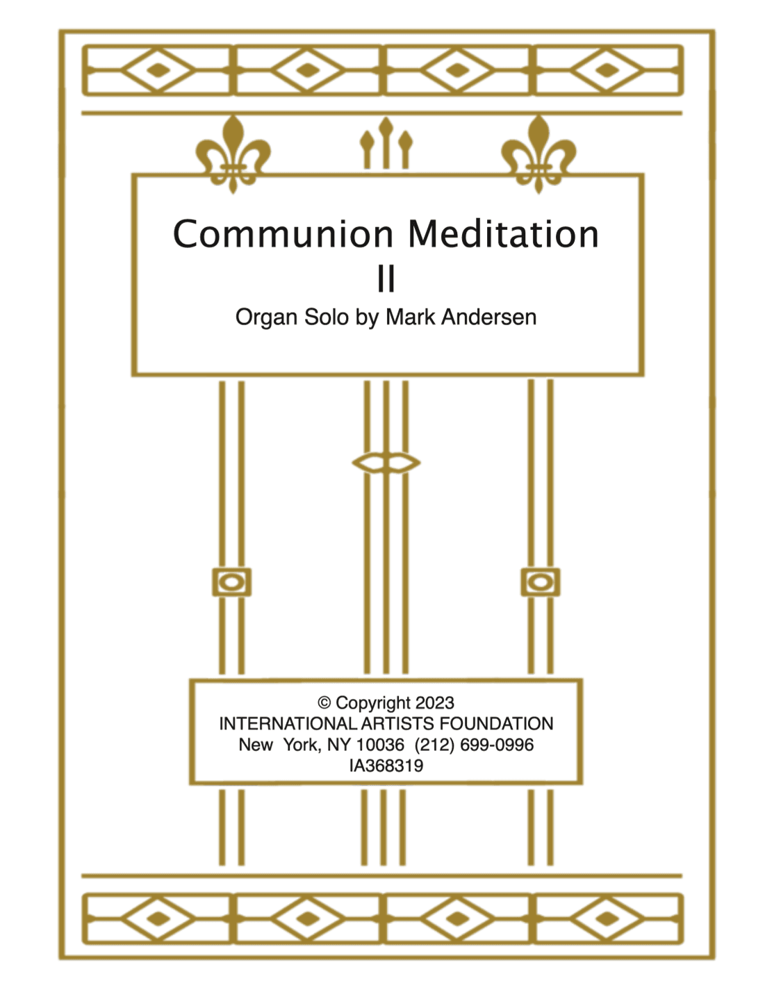 Communion Meditation II for organ by Mark Andersen