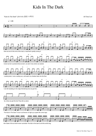 Kids In The Dark (arr. COPYDRUM)