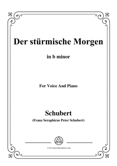 Schubert-Der stürmische Morgen,from 'Winterreise',Op.89(D.911) No.18,in b minor,for Voice&Piano (arr. MSM)