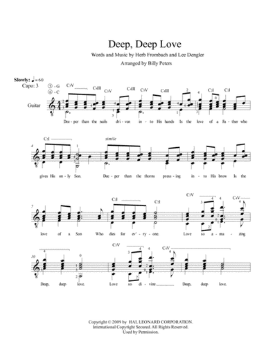 Deep, Deep Love (arr. Billy Peters)
