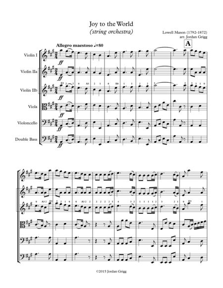 Joy to the World (string orchestra) (arr. Jordan Grigg)