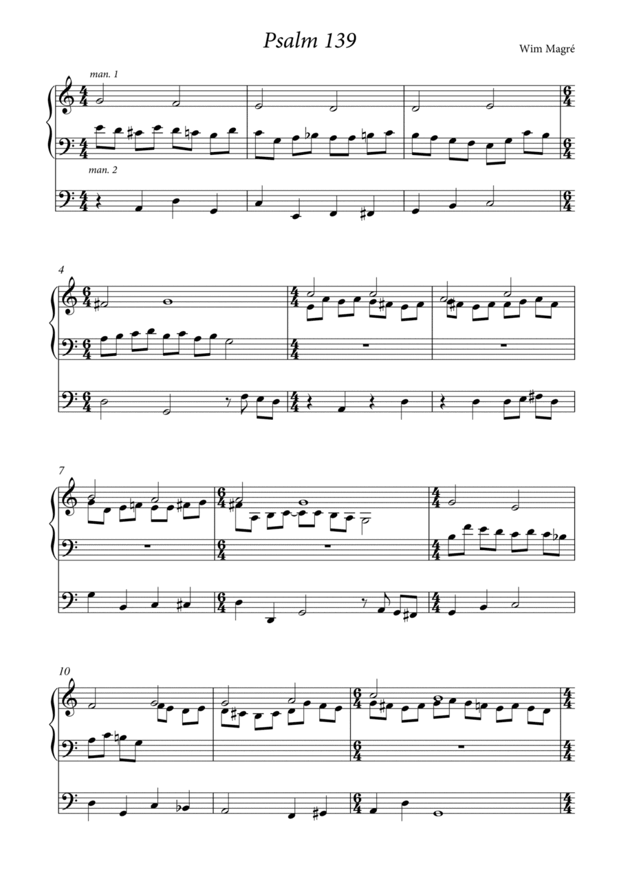 Voorspel en Koraal Psalm 139 (arr. Wilbert Magre)