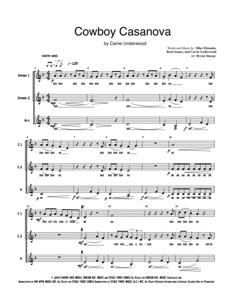 Cowboy Casanova (arr. Bryan Sharpe)