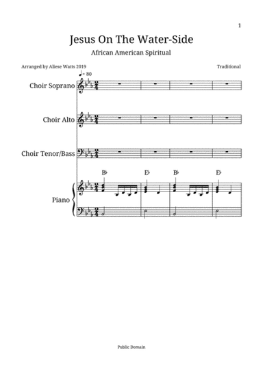 Jesus On The Water-Side (arr. Aliese Watts)
