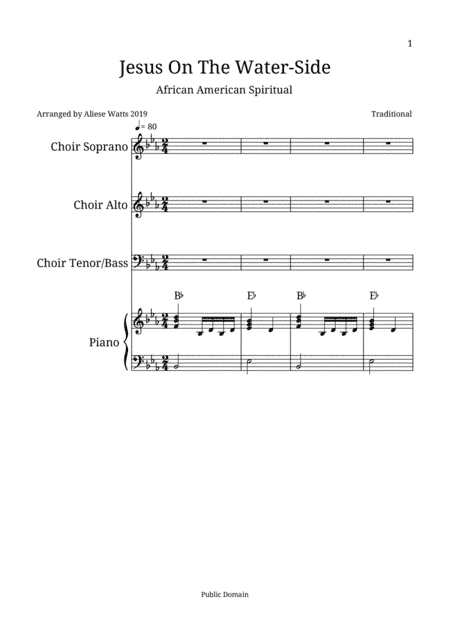 Jesus On The Water-Side (arr. Aliese Watts)