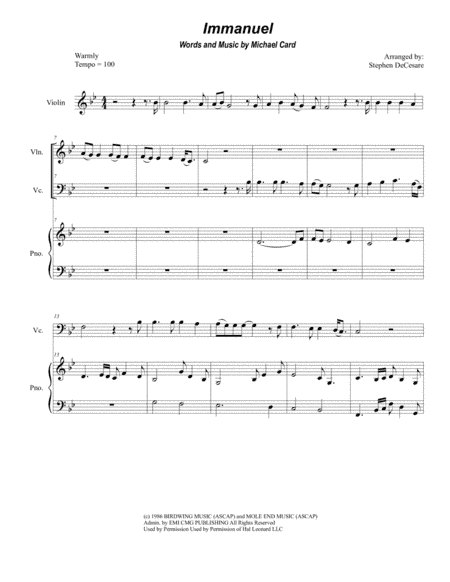 Immanuel (arr. Stephen DeCesare)