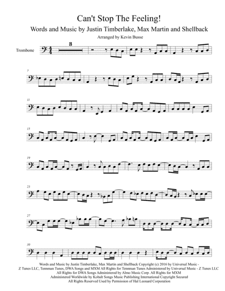 Can't Stop The Feeling  from TROLLS (arr. Kevin Busse)