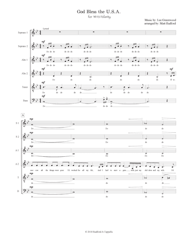 God Bless The Usa (arr. Matt Radford)