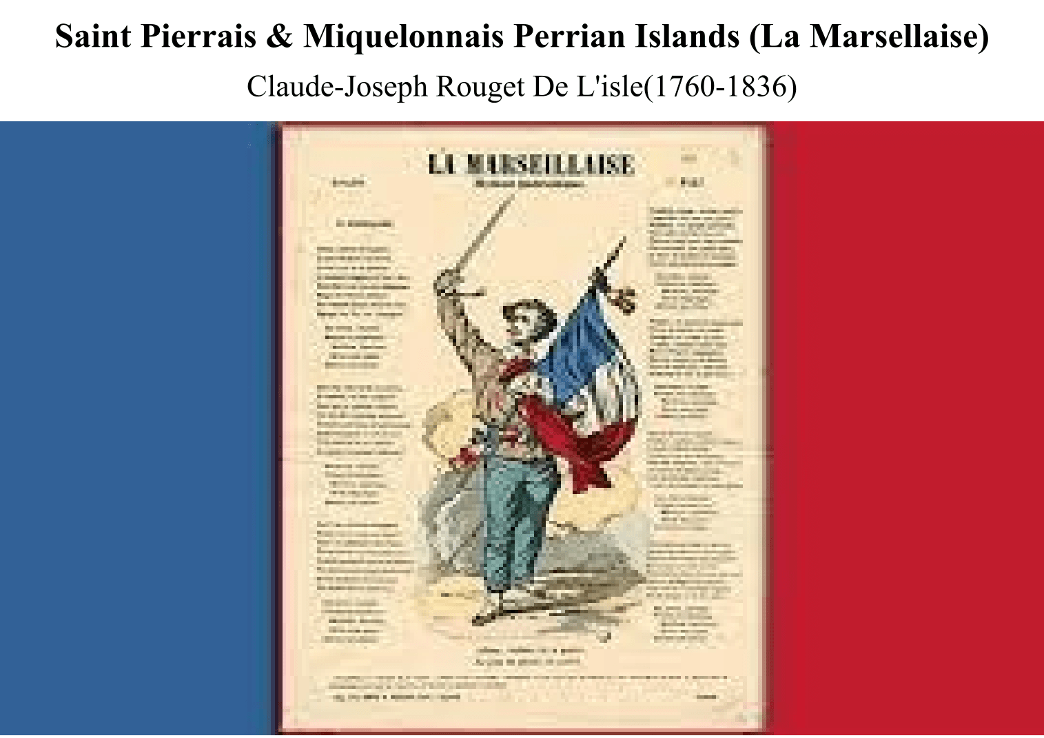Saint-Pierrais Miquelonnais Pierrian National Anthem ''La Marsellaise'' for Brass Quintet (arr. Keith Terrett)