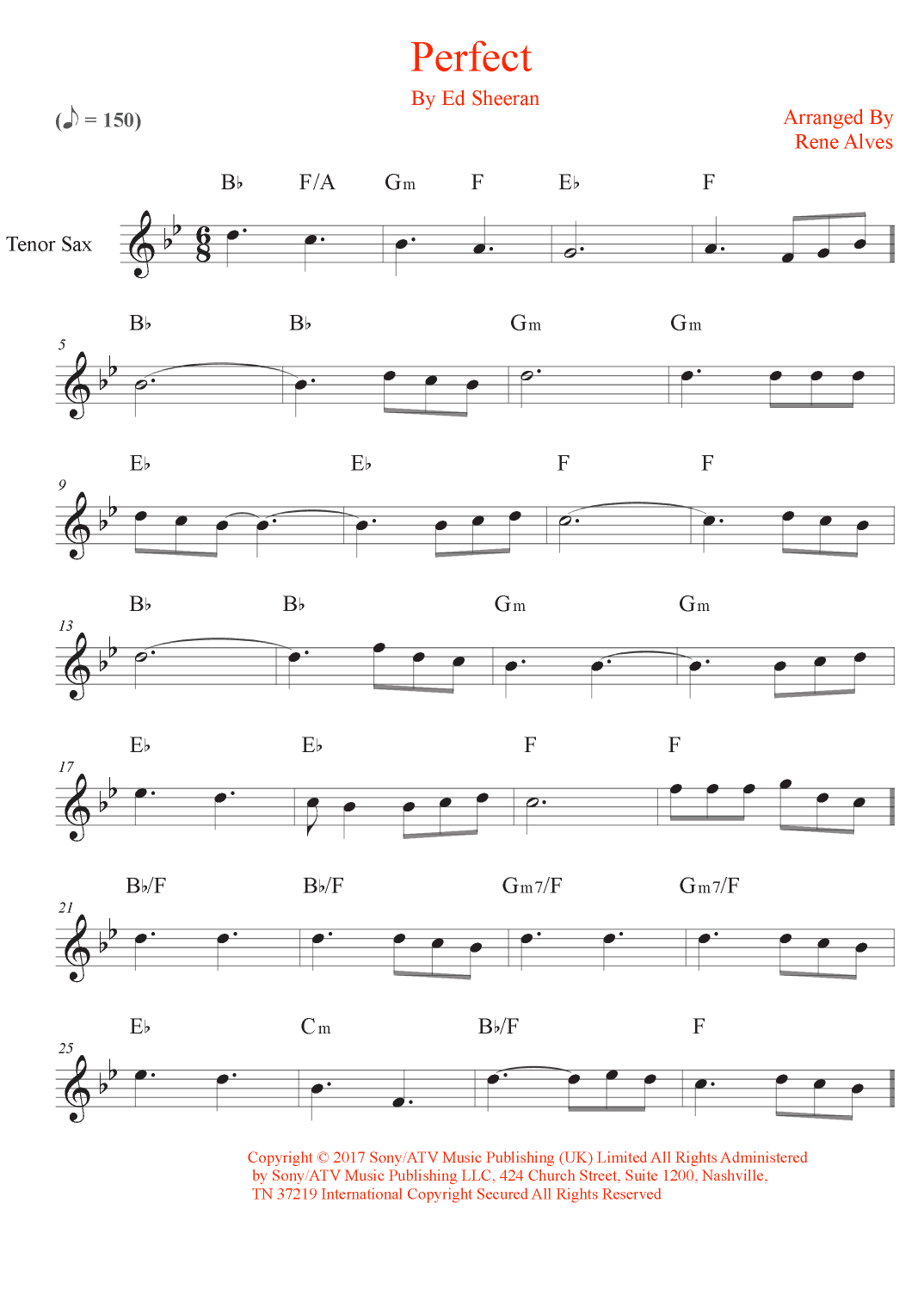 Perfect (arr. Rene Alves)