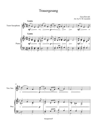Trauergesang (arr. Nick Lacanski)