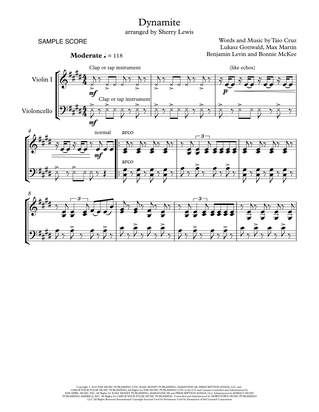 Dynamite (arr. Sherry Lewis)