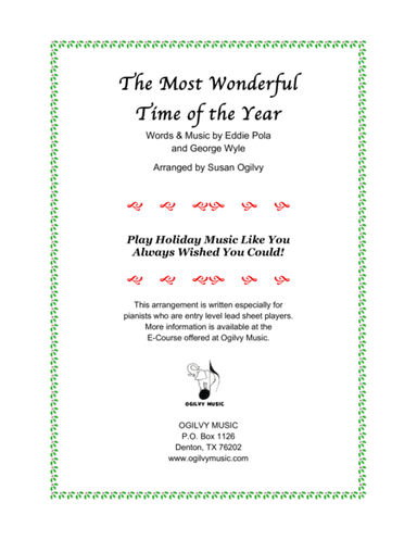 The Most Wonderful Time Of The Year (arr. Susan Ogilvy)