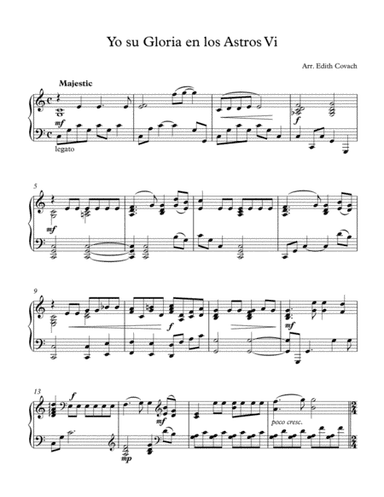 Yo su Gloria en los Astros Vi (arr. Edith Covach)