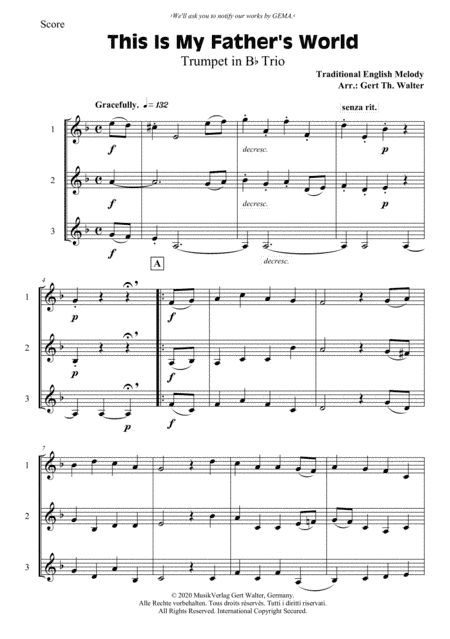 This Is My Father's World (arr. Gert Th. Walter)