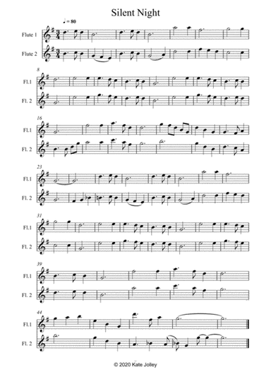 Silent Night Flute Duet (arr. Kate Jolley)