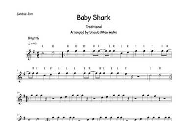 Baby Shark – Individual Part (arr. Shaula Kitan Walko)