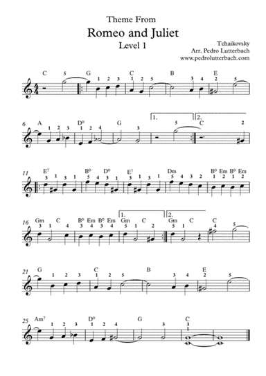 Romeo and Juliet Theme (arr. Pedro Lutterbach)