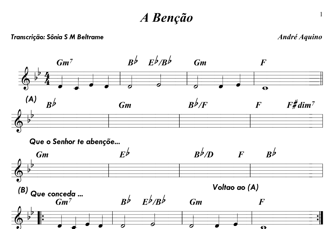 A Benção (arr. Sônia S M Beltrame)