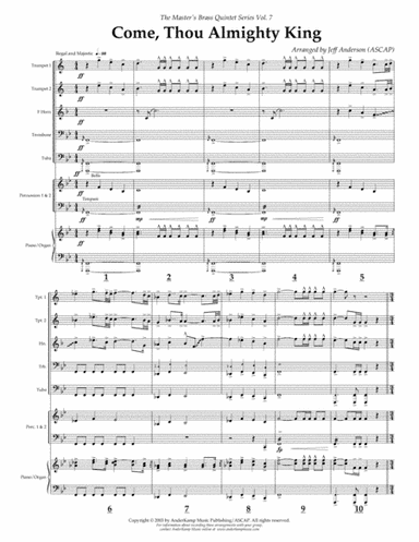 Come Thou Almighty King for Brass Quintet (arr. Jeff D. Anderson)