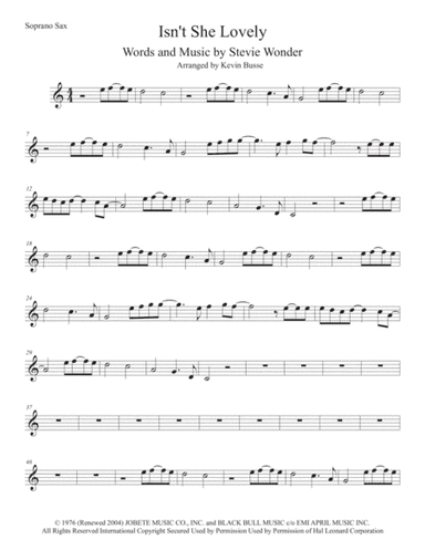 Isn't She Lovely (arr. Kevin Busse)